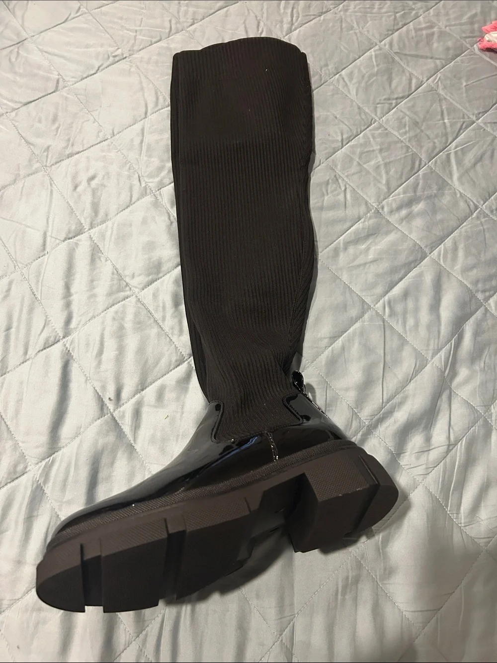Shoe'N Tale Thigh High Knit Sock Boots 41